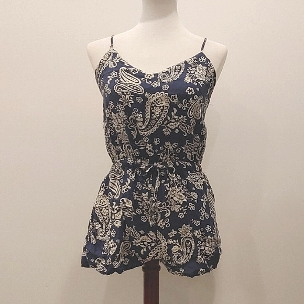 5/$35 or 3/$25 Adjustable Strap Blue/White Romper